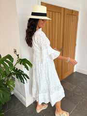 White Luxury Elegant Lace Dress Athena