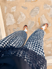 Navy Gingham Trousers Blake