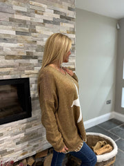 Camel Star Knit Evelyn