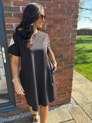 Black Embellished Sleeve Dress Lexi