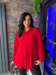 Red Long Sleeve Blouse Melissa