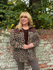 Leopard Boucle Mix Texture Coat Rayan