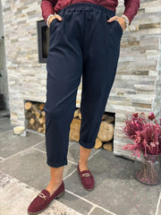 Navy Frill Pocket Trousers Sasha