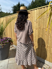 Mocha Polka Dot Co-Ord Set Beverly