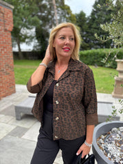 Chocolate Animal Print Jacket Marley