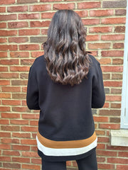 Black Striped Trim Knit Ophelia