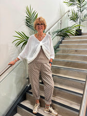 Mocha Polka Dot Trousers Marcia