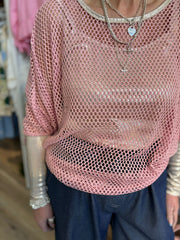 Pink Two Piece Net Top Ember