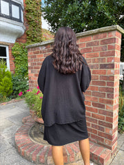 Black Textured Corrina Jacket