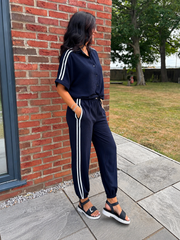 Navy Two Stripe Co-Ord Nikki