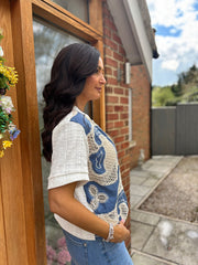 Denim Net Zip Jacket Gina