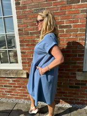 Denim Smock T-Shirt Dress Hazel