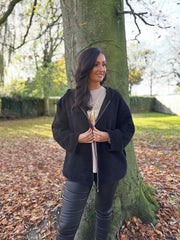 Black Soft Knit Hoodie Phoebe