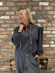 Charcoal Leopard Stripe Co-Ord Cherish