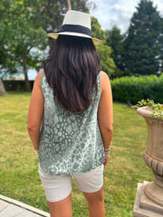 Khaki Ombre Leopard Top Tiana
