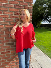 Red Bubble Cotton Top Kimberly