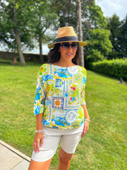Multicolour Sicilian Summer Knit Top Dawn