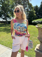 Multicolour Santorini Shimmer Vest Elaina