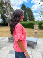 Coral Polka Dot Top Amber