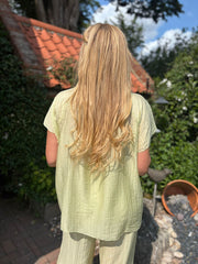 Lemon Embellished Pussy Bow Blouse Danica