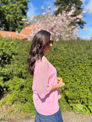 Pink Net Sleeve Top Julia