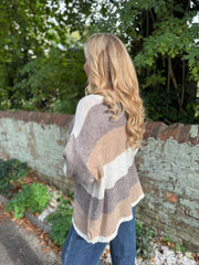 Mocha Striped Knit Pamela