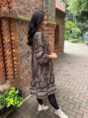 Chocolate Patterned Leopard Dress Eden