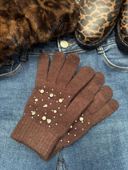 Chocolate Embellished Gloves