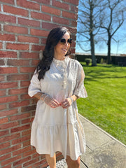 Stone Embroidered Ruffle Dress Taylor