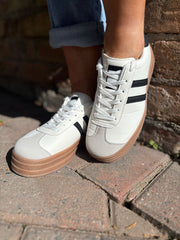 White Designer Inspired Platform Trainer