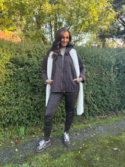 Chocolate Quilted Jacket Lucia