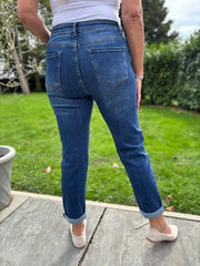 Denim Diamante Mom Fit Jeans