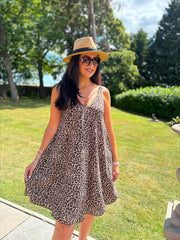 Animal Print Sleeveless Dress Cleo