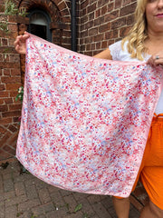 Peach Ditsy Summer Floral Scarf