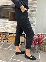 Black Frill Pocket Trousers Sasha