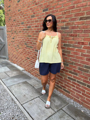 Lemon Bubble Cotton Tie Detail Vest Miley