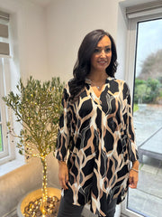 Black Patterned Tunic Gloria