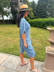 Denim Textured Stripe Detail Co-Ord Tamara