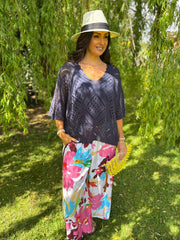 Navy Diamond Knit Matilda