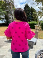 Lipstick Polka Dot Top Amber