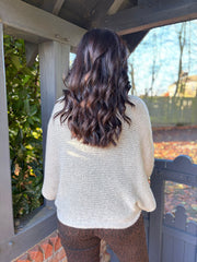 Stone Knitted Wrap Jumper Nell