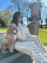 Cream Premium Cotton Polka Dot Set Dakota