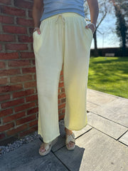 Lemon Bubble Cotton Trousers