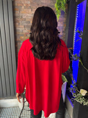 Red Long Sleeve Blouse Melissa
