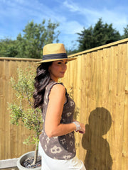 Chocolate Leopard Ruffle Trim Vest Zoe