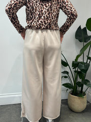 Stone Relaxed Fit Pleat Trousers