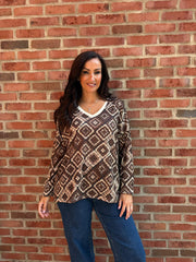 Chocolate Diamond Shimmer Top Freya