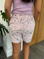 Rose Paisley Bubble Cotton Shorts
