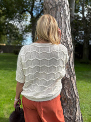 Cream Short Sleeve Chevron Knit Kenna