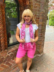 Lipstick Circle Marble Scarf